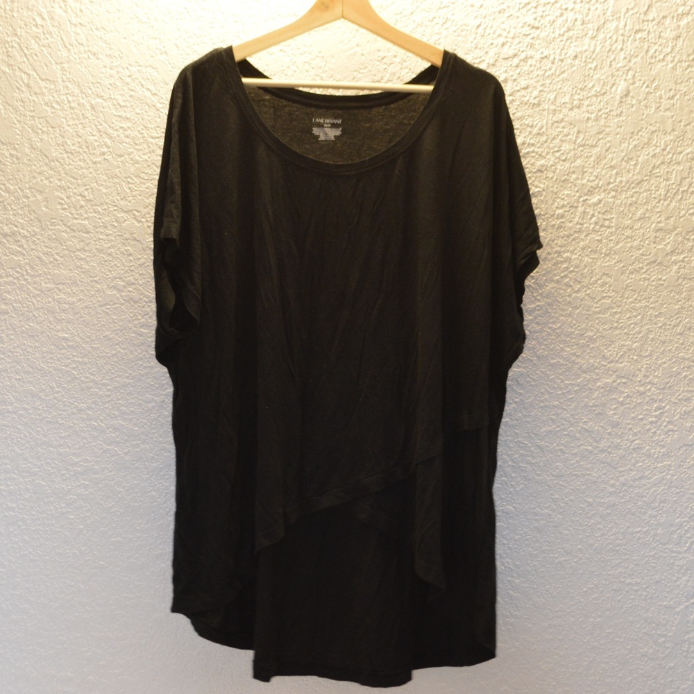 Lane Bryant Black Workout T-Shirt 26/28